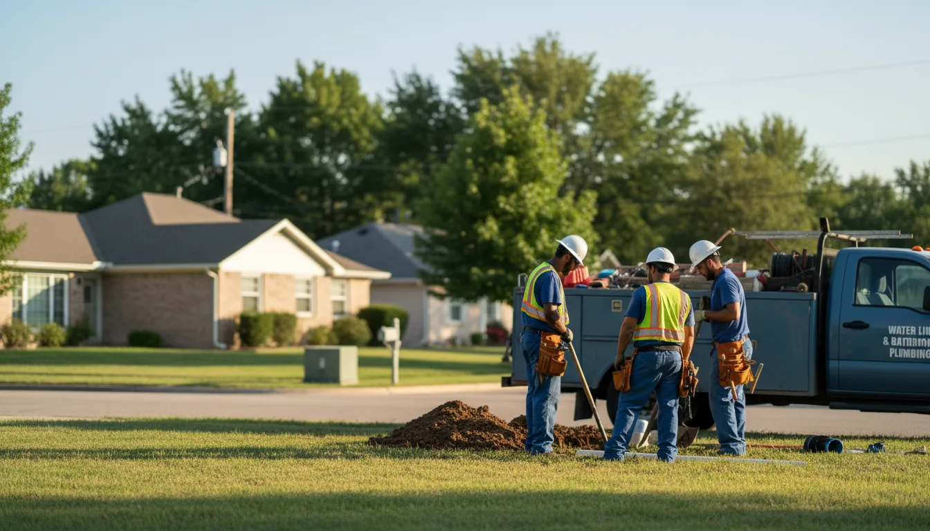 Residential water line and bathroom plumbing service in Goodells, MI